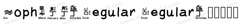 JophW03-Regular Regular字体转换